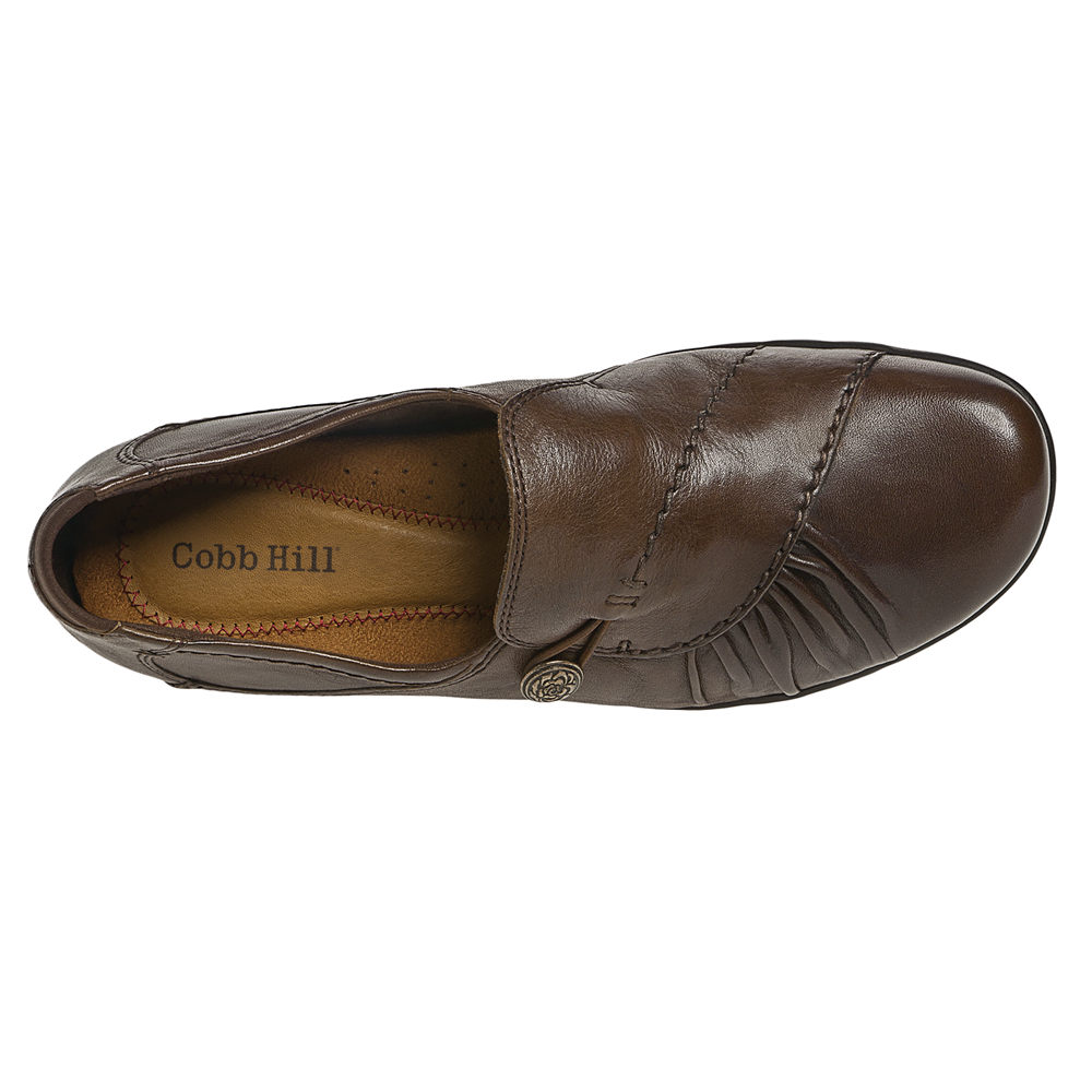 Rockport Singapore Womens Slip-On - Cobb Hill Paulette Dark Brown - VE6208749